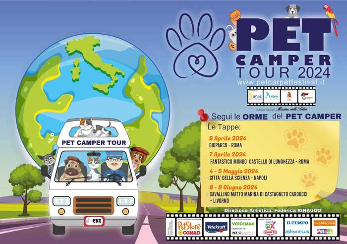 'Pet Camper tour' con Anas,Polizia, Carabinieri contro abbandono