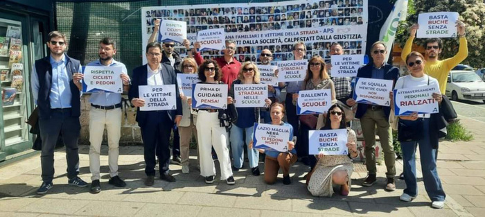 Sit in per la sicurezza stradale nel XII municipio